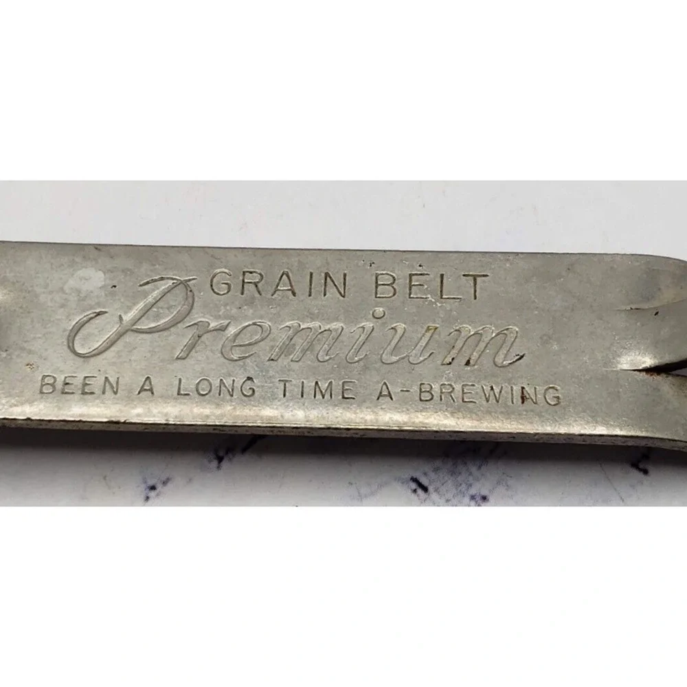 Vintage Grain Belt Premium Diamond Clear Beer Bottle Opener Advertising